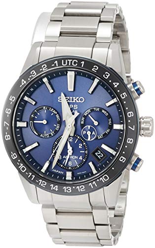 [セイコーウォッチ] 腕時計 アストロン 第3世代 GPSソーラー 青文字盤 ワールドタイム機能 サファイアガラス ダイヤシールド SBXC015 メンズ シルバー